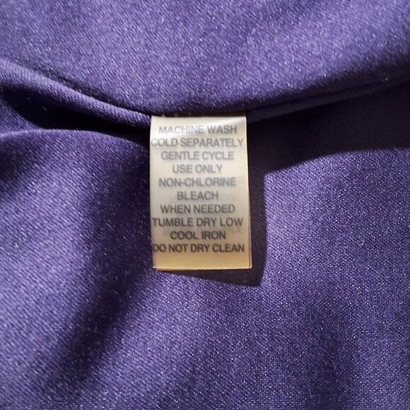 Tahari Royal Purple Sateen Womens Trench Coat Sz s - Picture 8 of 9